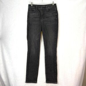 Judy‎ Blue Skinny Fit Black Wash Denim Jeans Women's Sz 9 Stretch Casual Grunge